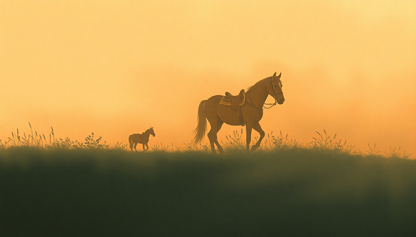 Fan-driven abstract illustration evoking the emotional arc of Wild Horses by Garth Brooks