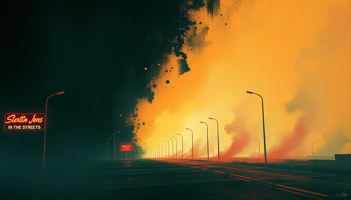 Fan-driven abstract illustration evoking the emotional arc of Wild in the Streets by Circle Jerks