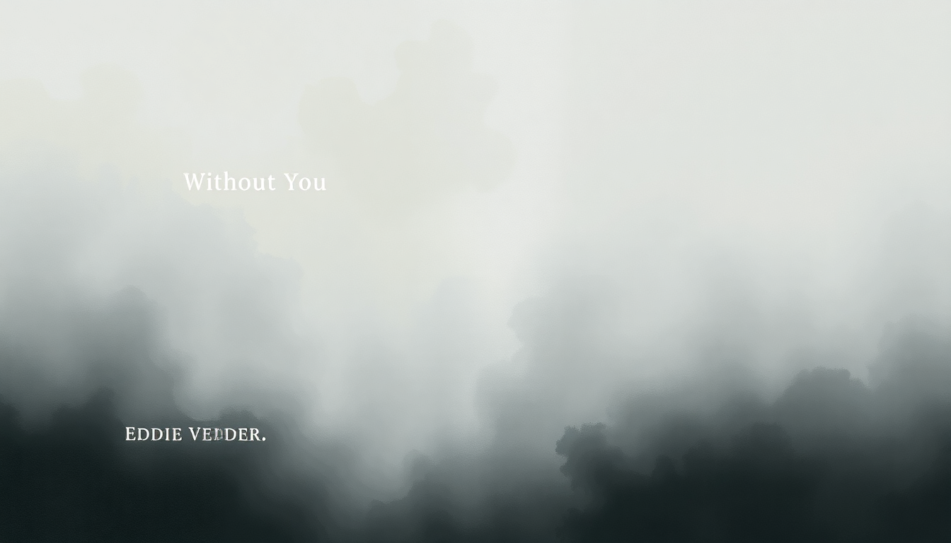 Fan-driven abstract illustration evoking the emotional arc of Without You by Eddie Vedder