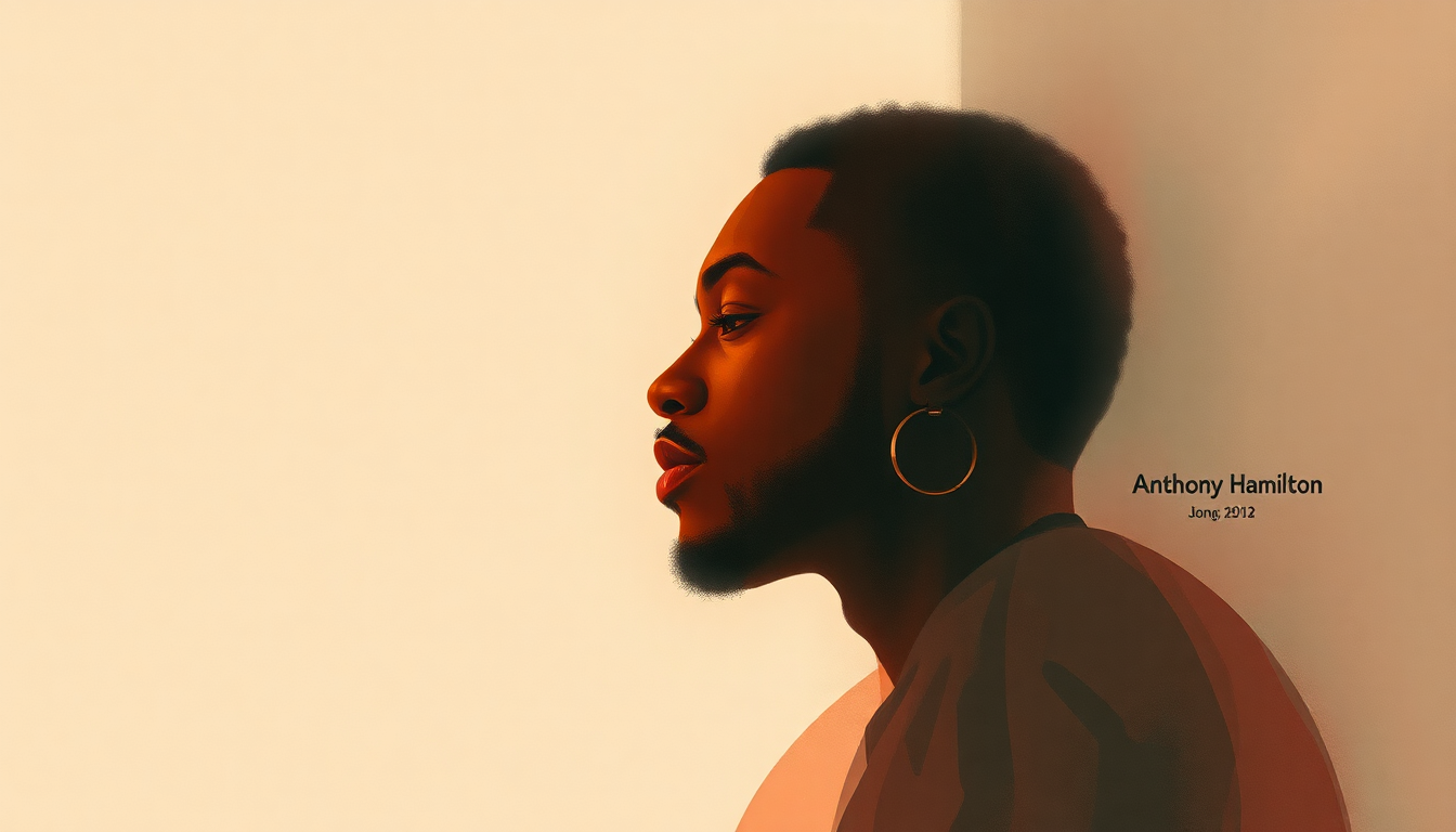 Fan-driven abstract illustration evoking the emotional arc of Woo by Anthony Hamilton