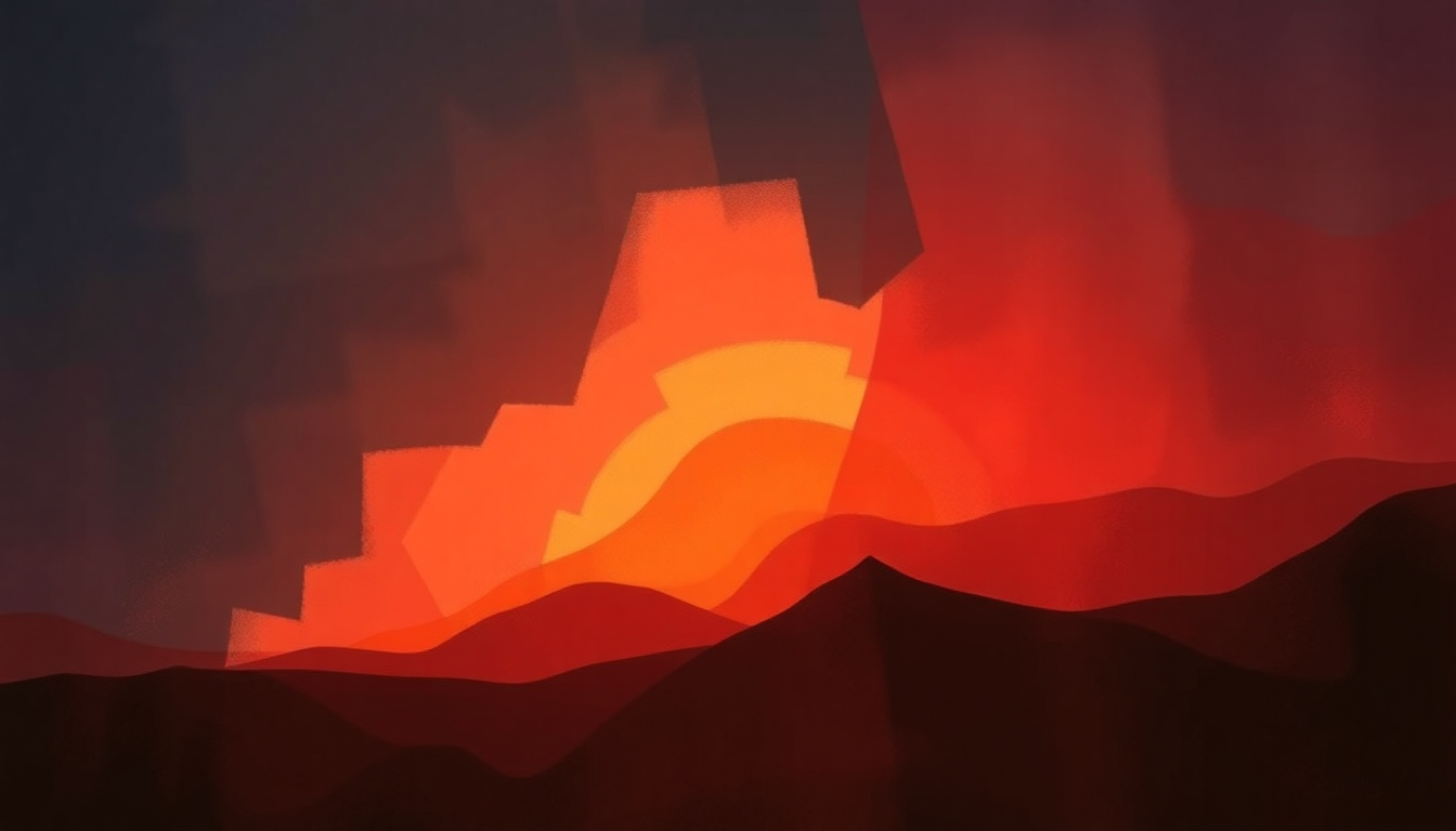 Fan-driven abstract illustration evoking the emotional arc of Wood for My Fire by Black Uhuru