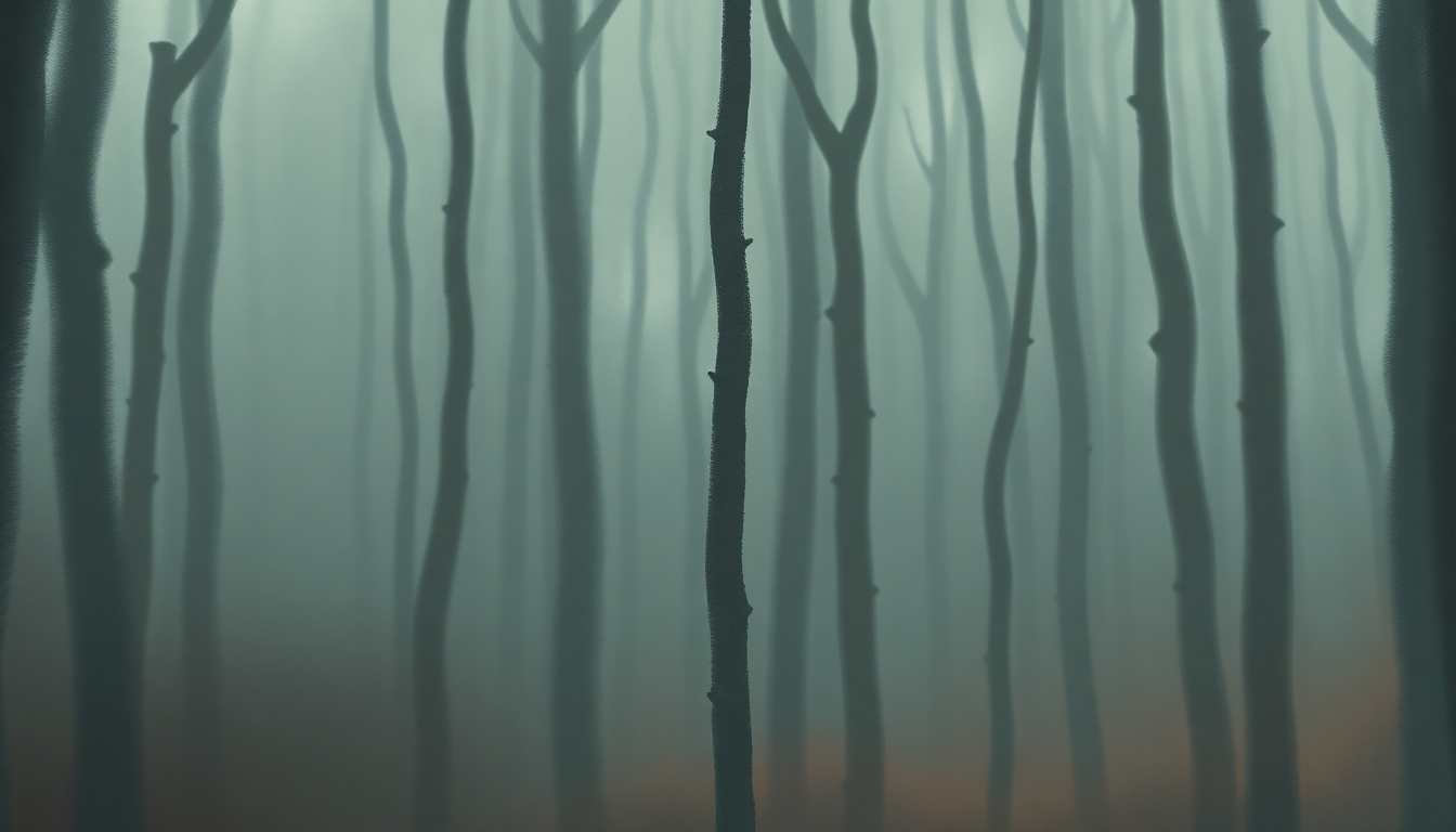 Fan-driven abstract illustration evoking the emotional arc of Woods by Mac Miller