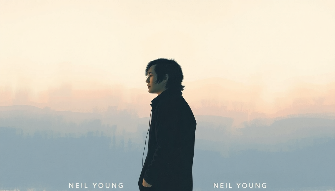 Fan-driven abstract illustration evoking the emotional arc of Words (Between the Lines of Age) by Neil Young