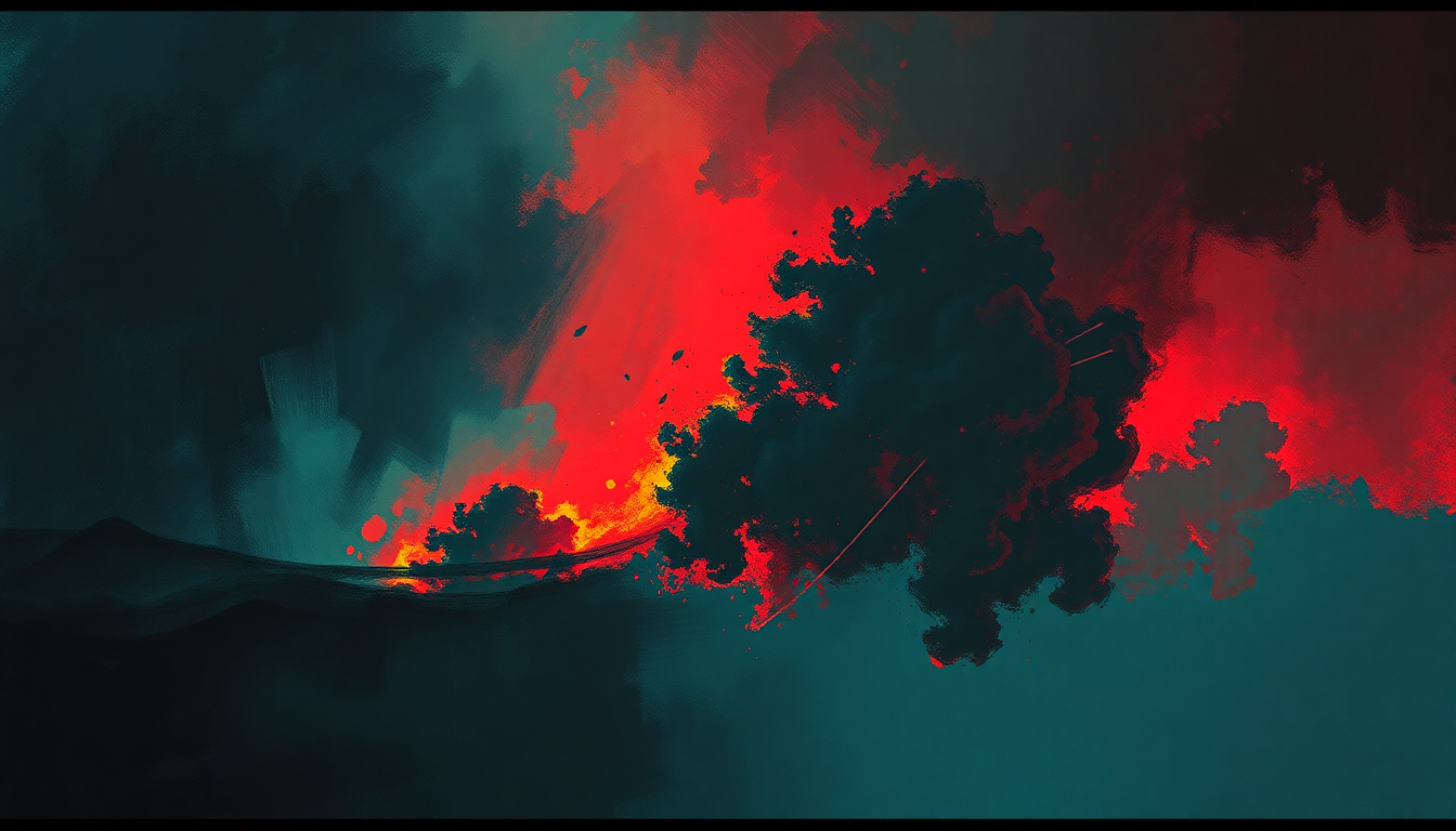 Fan-driven abstract illustration evoking the emotional arc of World Up My Ass by Circle Jerks