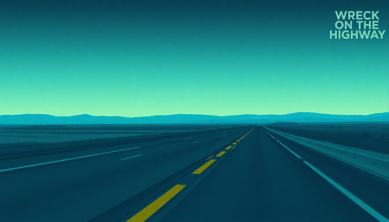 Fan-driven abstract illustration evoking the emotional arc of Wreck on the Highway by Bruce Springsteen