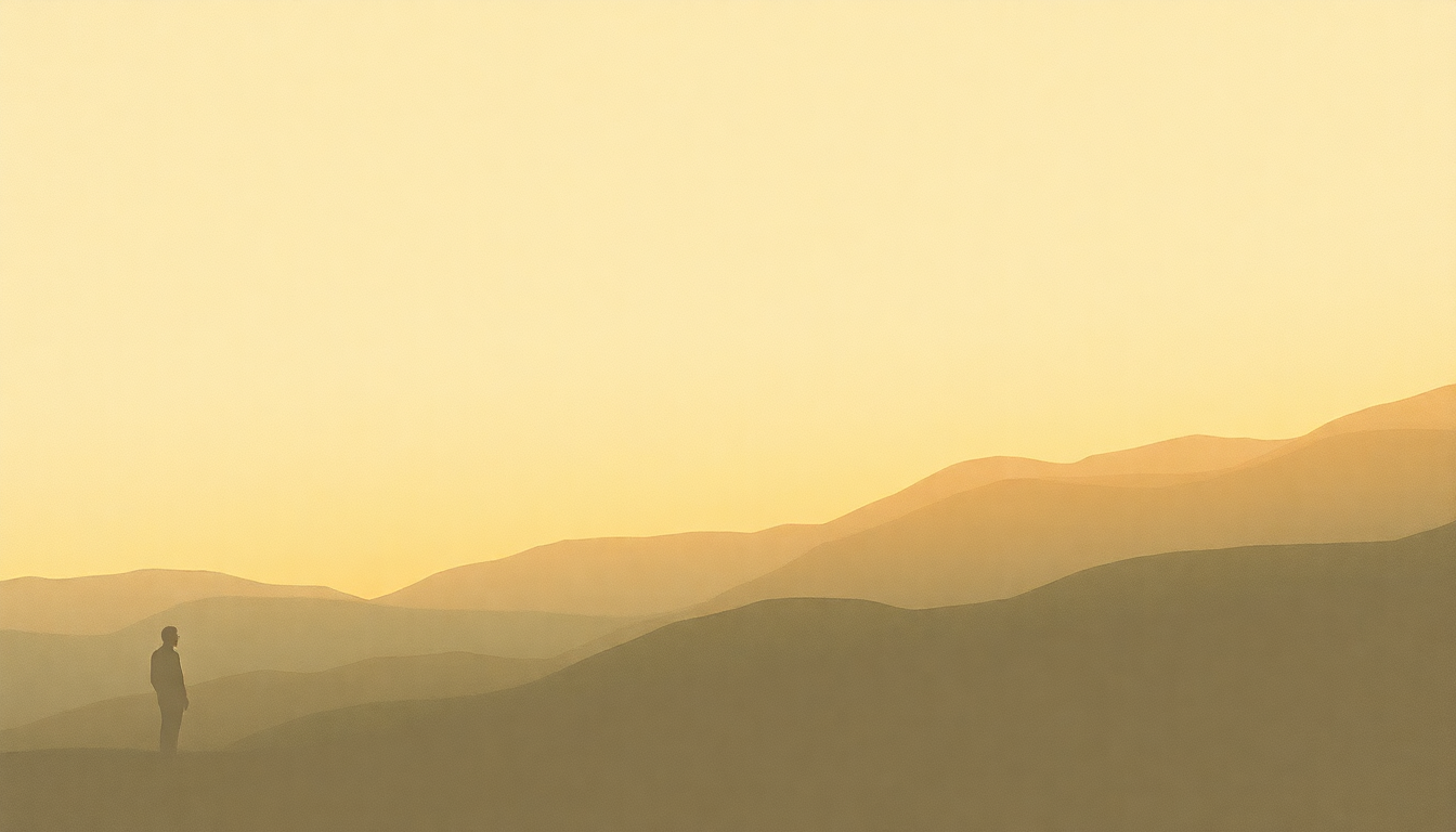 Fan-driven abstract illustration evoking the emotional arc of Xtralien Gold by Unknown Mortal Orchestra