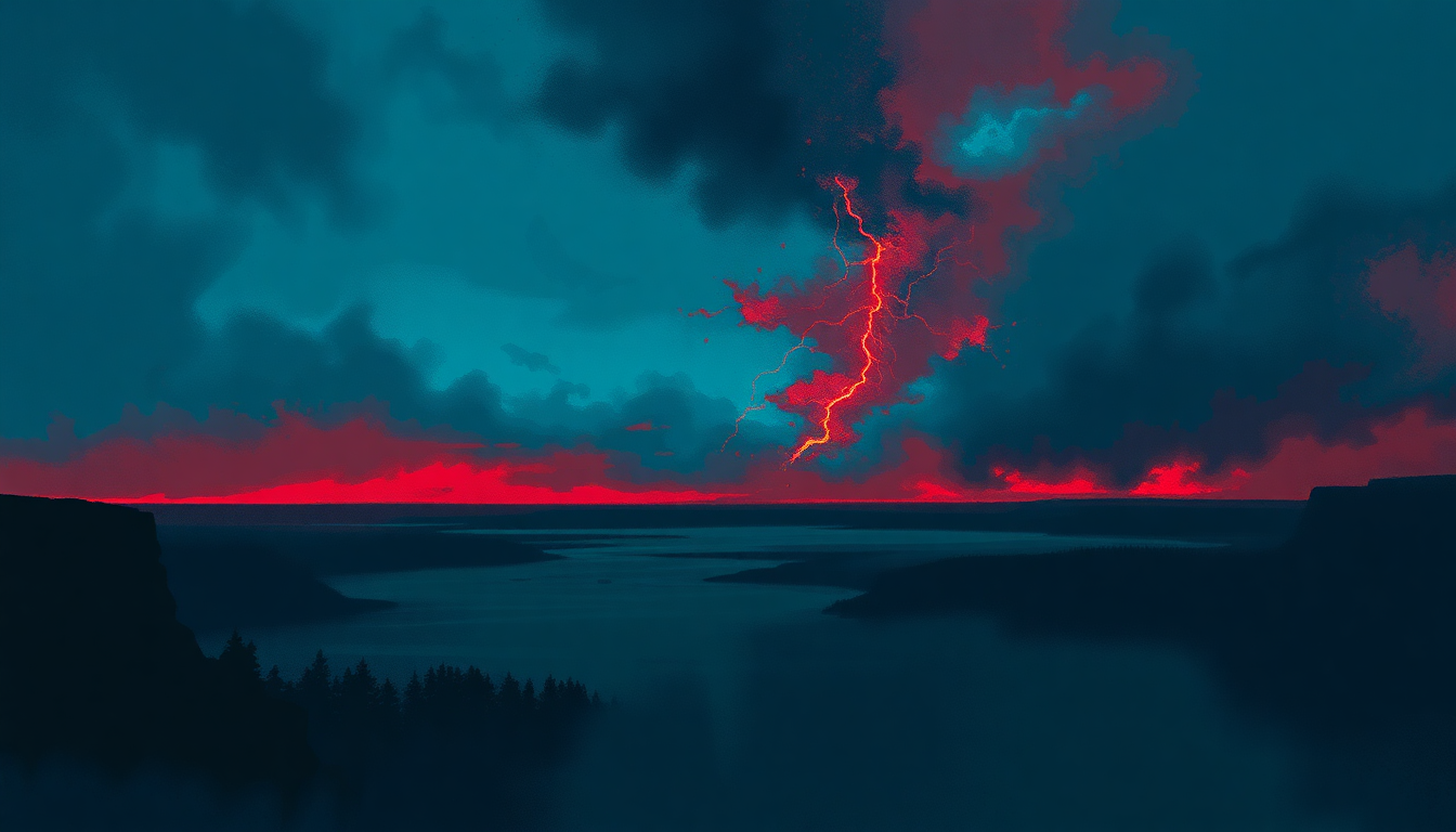 Fan-driven abstract illustration evoking the emotional arc of You Got Another Thing Comin' by Judas Priest