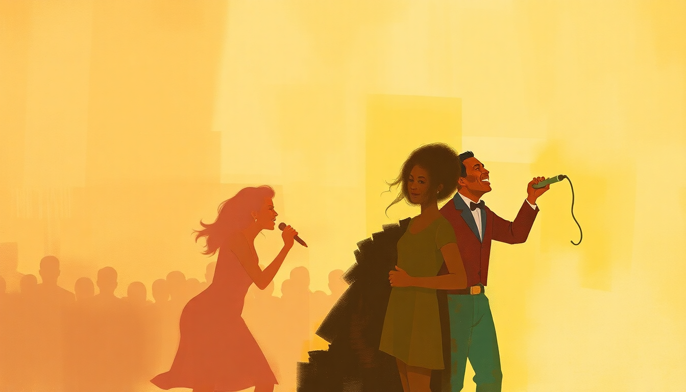 Fan-driven abstract illustration evoking the emotional arc of You Got Me Hummin by Sam and Dave