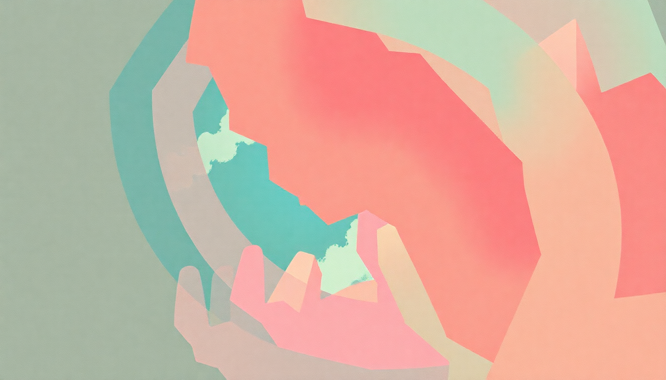 Fan-driven abstract illustration evoking the emotional arc of You Got Yr Cherry Bomb by Spoon