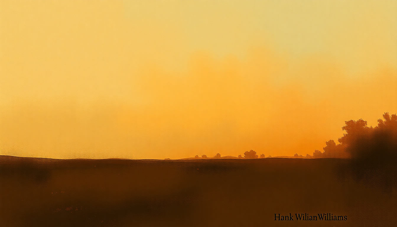 Fan-driven abstract illustration evoking the emotional arc of Your Cheatin' Heart by Hank Williams