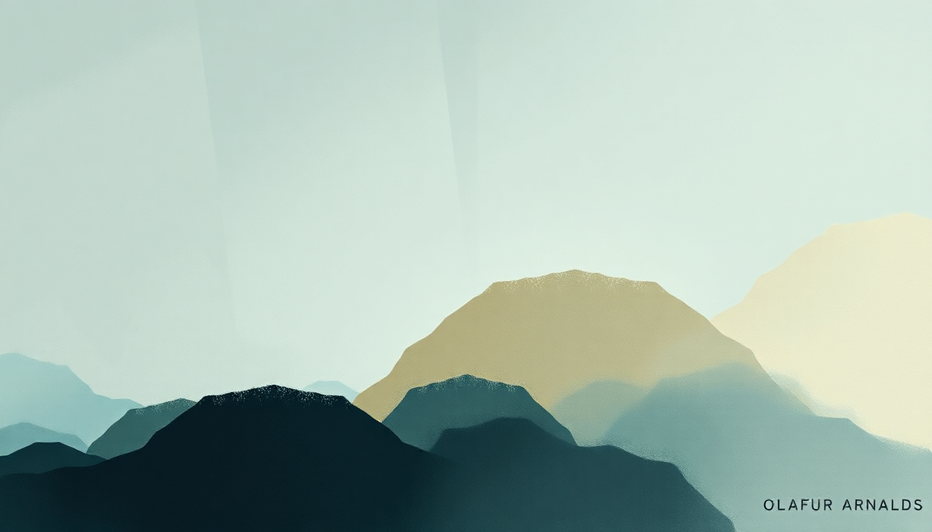 Fan-driven abstract illustration evoking the emotional arc of Ypsilon by Olafur Arnalds