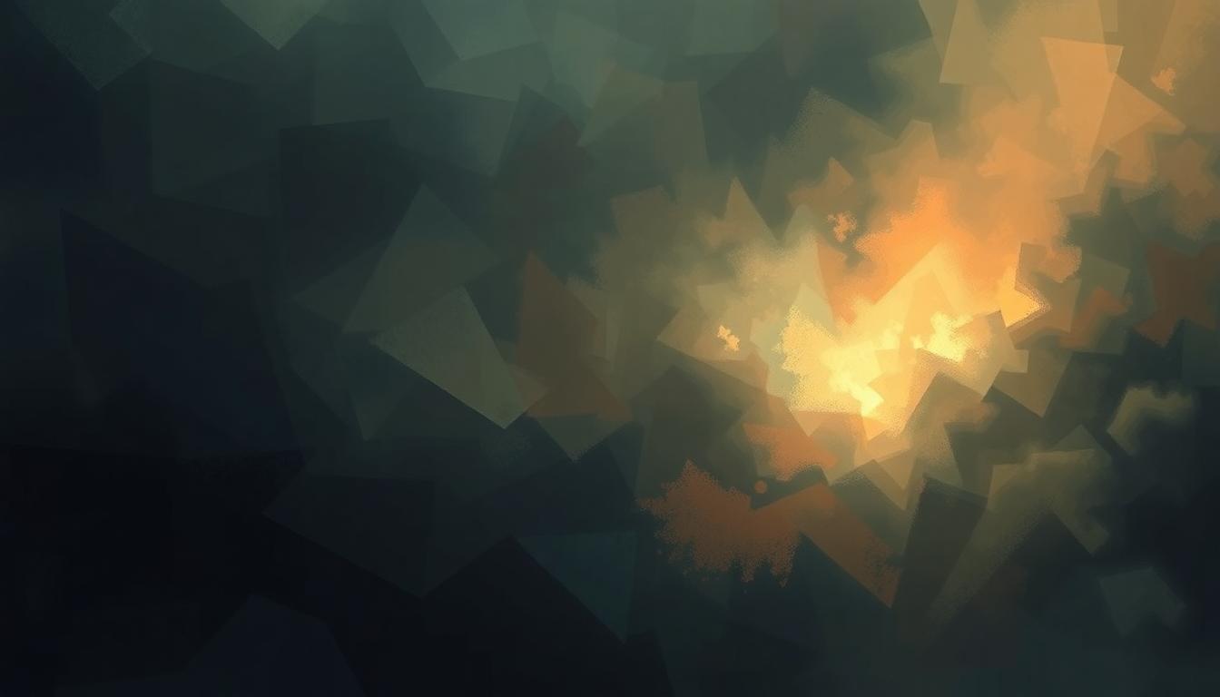 Fan-driven abstract illustration evoking the emotional arc of Ziggomatic 17 by Aphex Twin